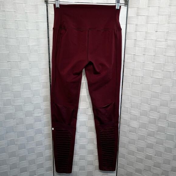 ALO Yoga Burgundy Moto Leggings - Picture 5 of 14